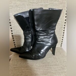 Loredano Black Leather Women's Boots Made in Mexico Vintage Classic Minimalist